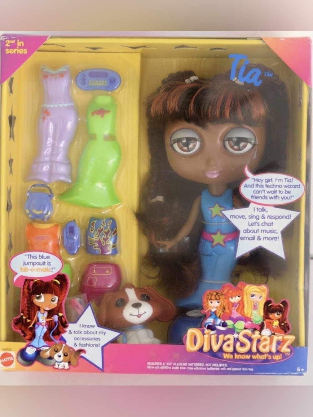 Vintage Y2K Diva Starz Tia Interactive Talking Fully Working All Accessories Box